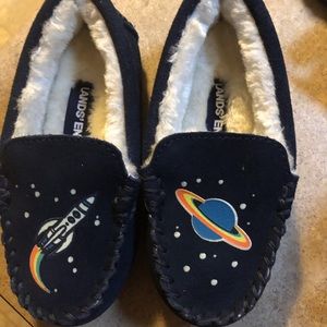 Lands end glow in the dark ‘space’ moccasins